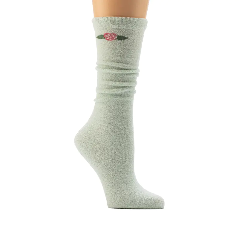 Dam Ribb med Scallop Welt Mysiga hemstrumpor