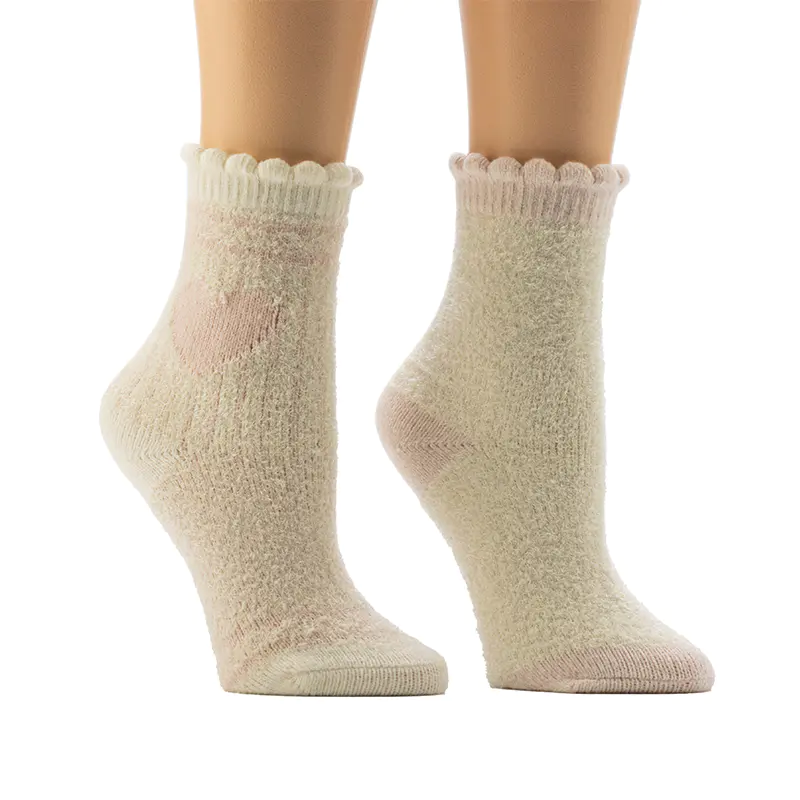 Damscalop Welt Jacquard Cozy Home Strumpor